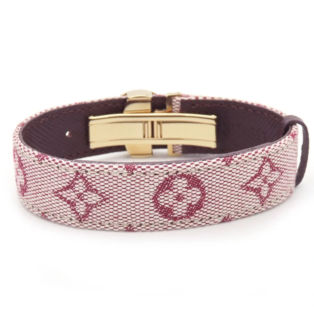 LOUIS VUITTON Pink Monogram Charm Bracelet